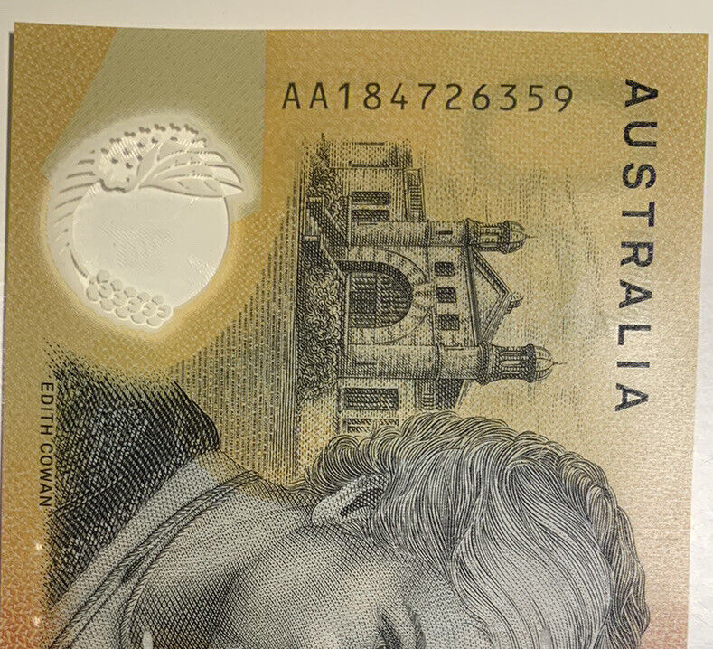 50 dollar note australia LOWE/FRASER FIRST PREFIX AA 2018