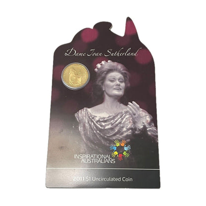 2011 Australia Inspirational Australians Dame Joan Sutherland RAM $1 Carded Coin