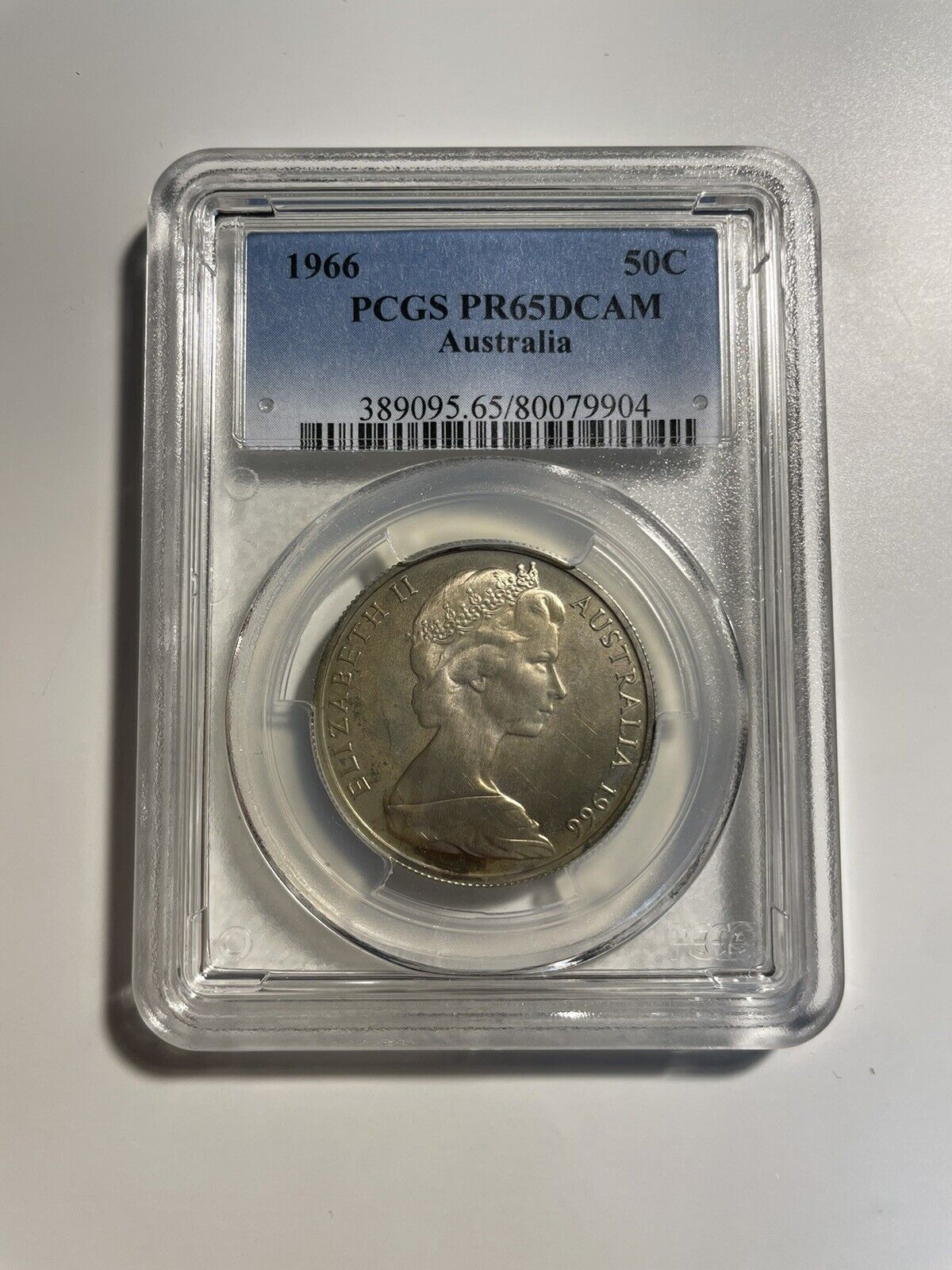 Australia 1966 Round 50c Fifty Cent Coin PCGS Graded PR65 Proof UNC Silver