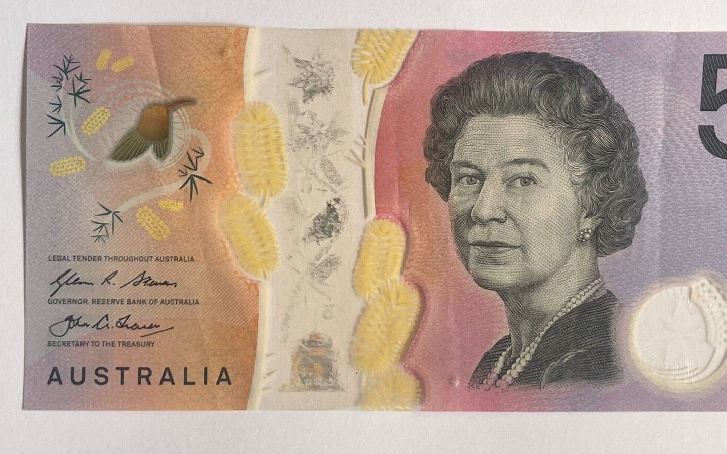 5 dollar note Australia 2016 "6356536" RADAR serial