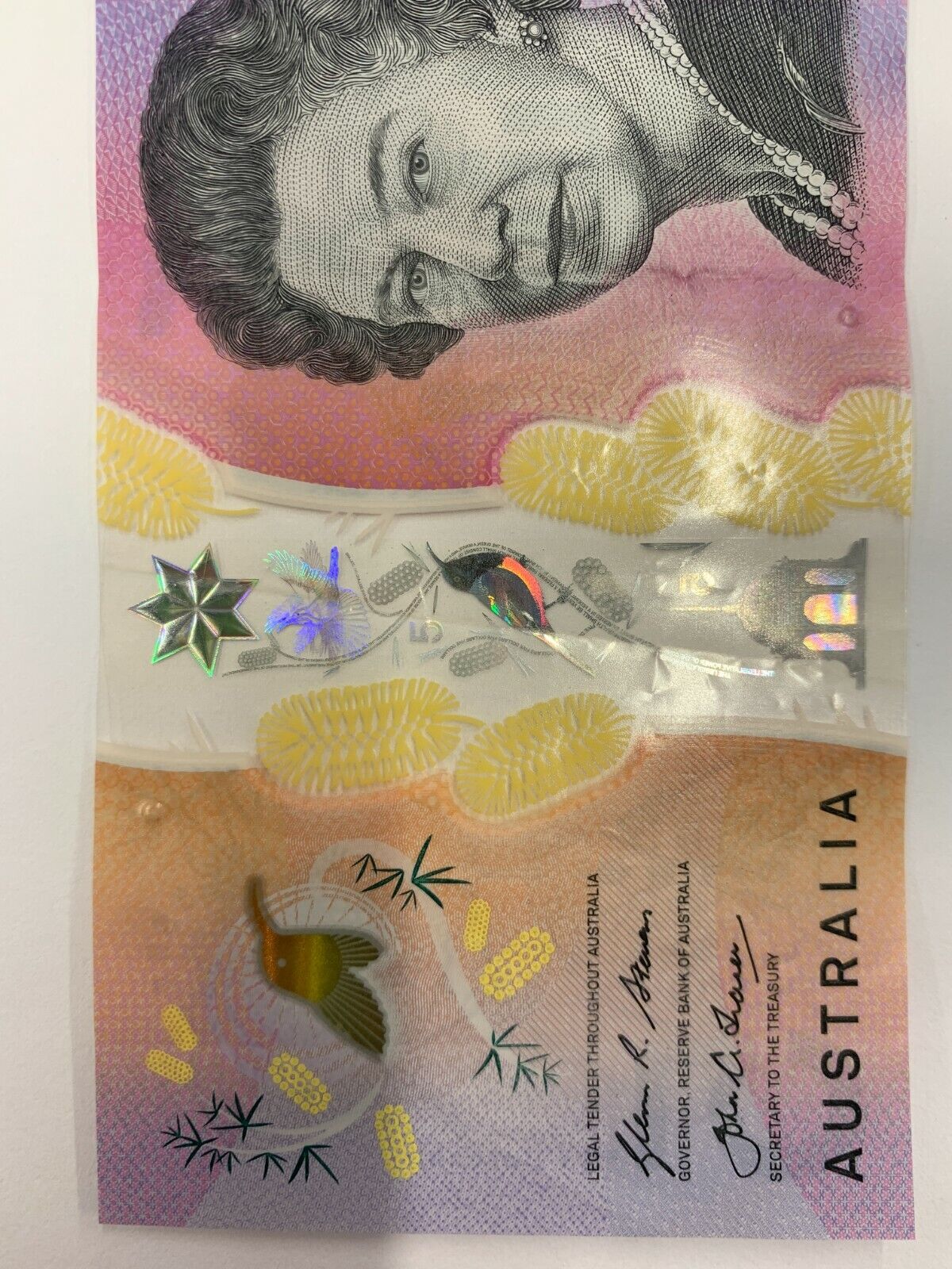 5 dollar note Australia 2016 "163838163" Serial