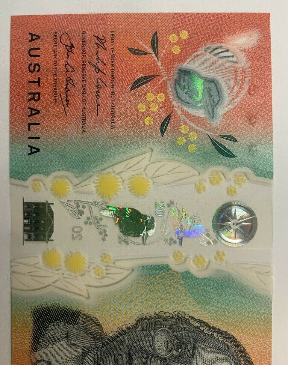 20 dollar note Australia 2019 LOWE/FRASER DE Serial