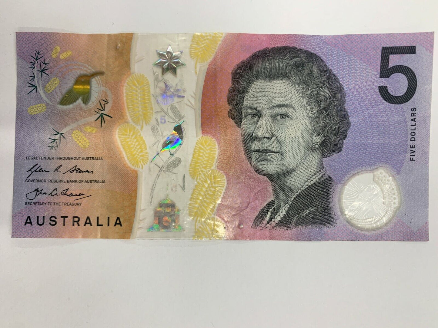 5 dollar note Australia 2016 "888" Serial