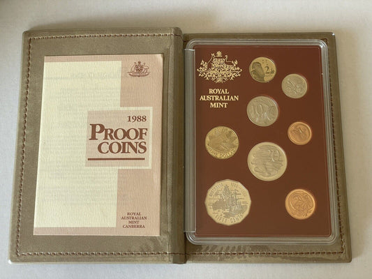 1988 AUSTRALIA BI-CENTENNIAL YEAR RAM 8 COIN PROOF SET with FOLDER & BOX