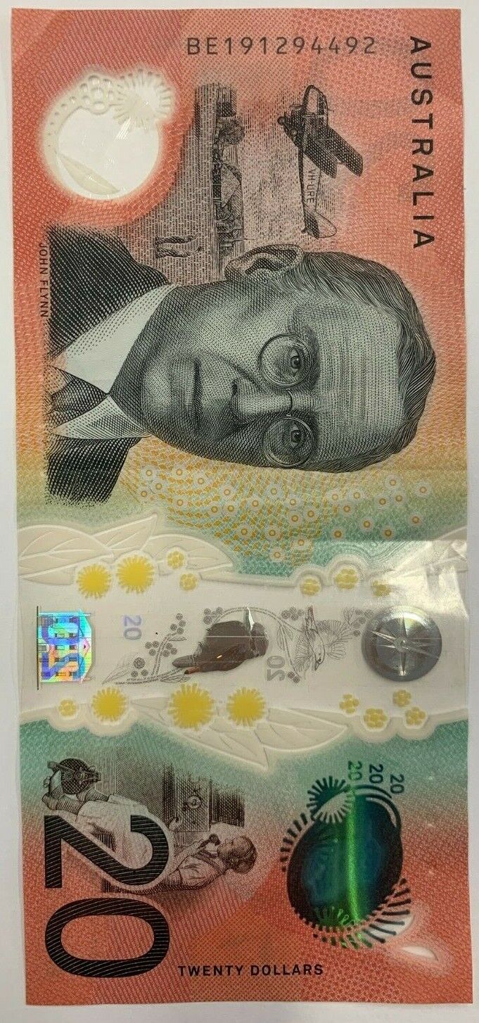 20 dollar note Australia 2019 "294492" RADAR