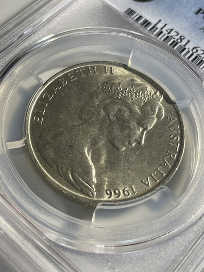 1966 round 50c Fifty cents Graded PCGS Ms62 UNC 80% silver Random Cert