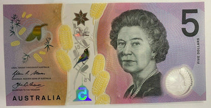 5 dollar note Australia 2016 "3333" Serial