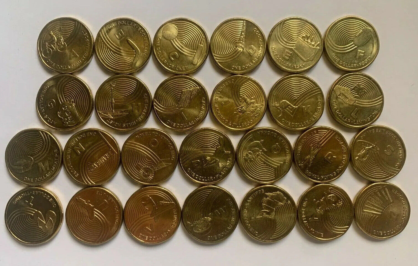 2019 Great Aussie Coin Hunt $1 Alphabet Coins Individual