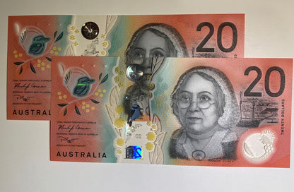 20 dollar note australia 2019 “886688” Serial With Consecutive Pair