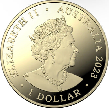 AUSTRALIA 2023 VEGEMITE 6 COIN PROOF SET WITH COLOURED $1 COIN - LIMITED EDITION