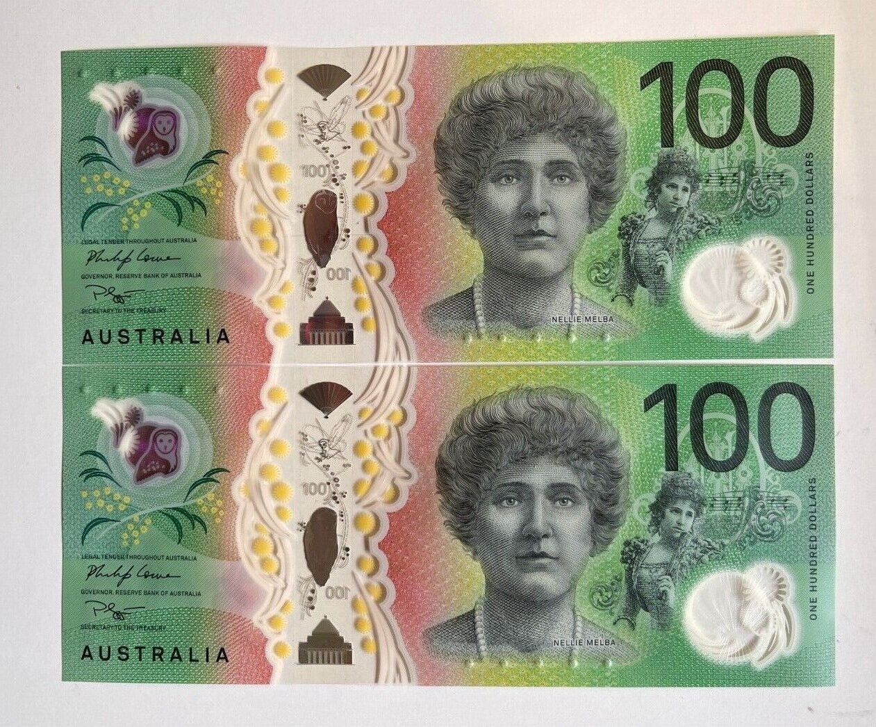 $100 Dollar Note 2019 *GAETJENS* SIGNATURE Australia "777" consecutive serial