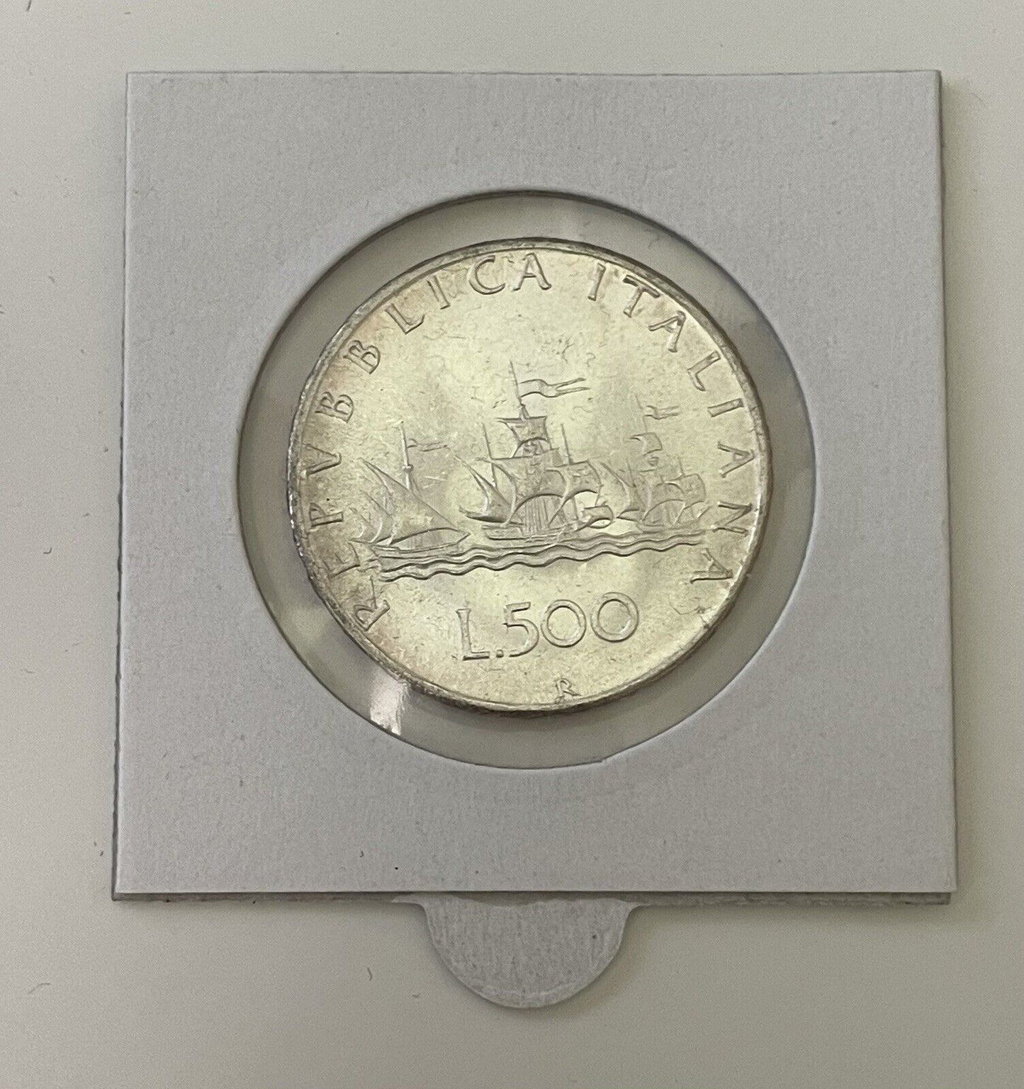 Renaissance Lady Silver Coin .500 Italy 1967 500 Lira Choice UNC