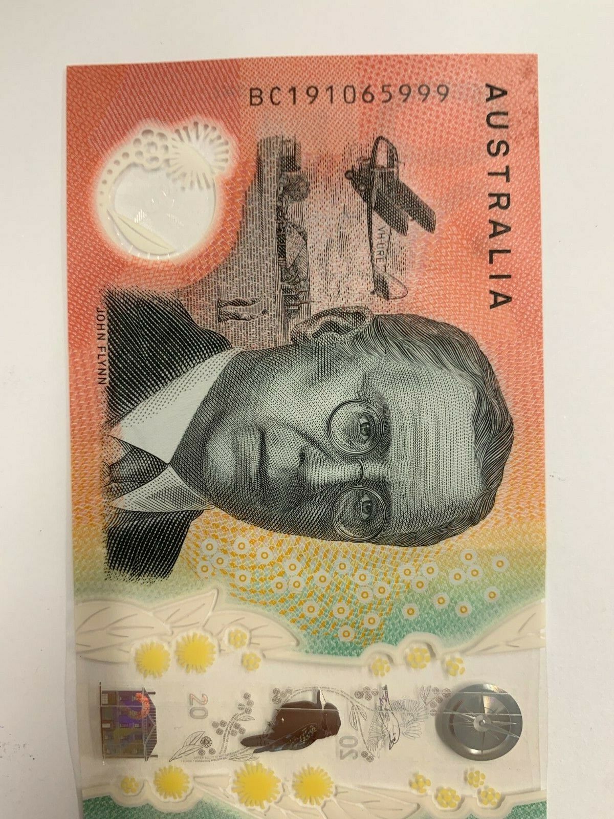 20 dollar note 2019 Australia "999" Serial Lowe/Gaetjens