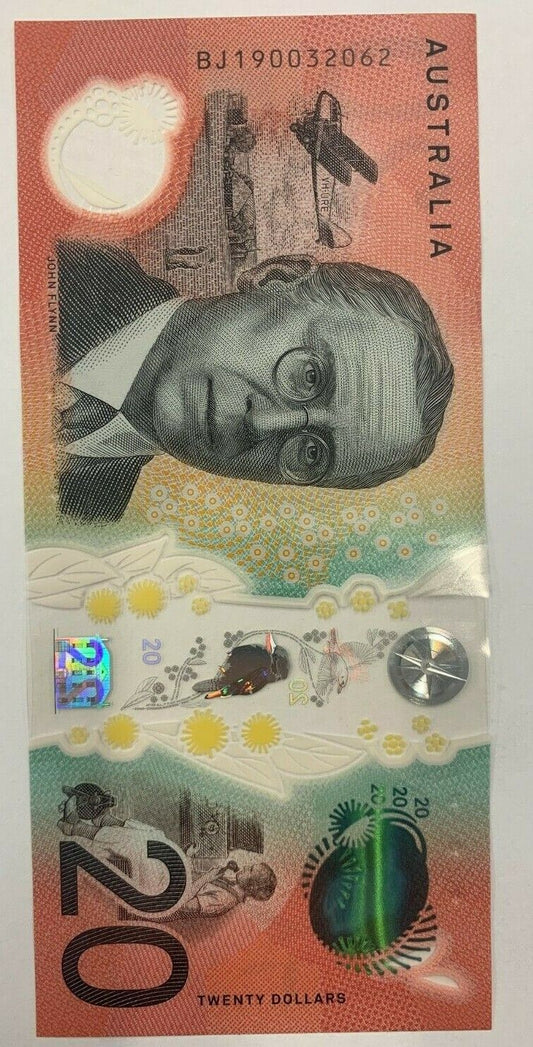 20 dollar note Australia 2019 LOWE/FRASER BJ Serial