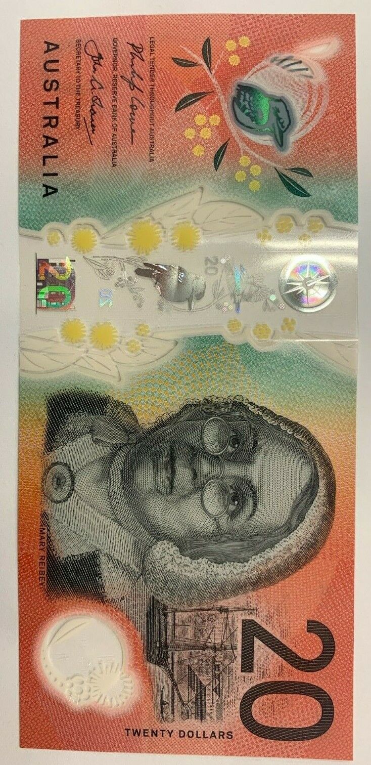 20 dollar note Australia 2019 LOWE/FRASER DE Serial