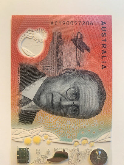 20 dollar note Australia 2019  LOWE/FRASER AC SERIAL