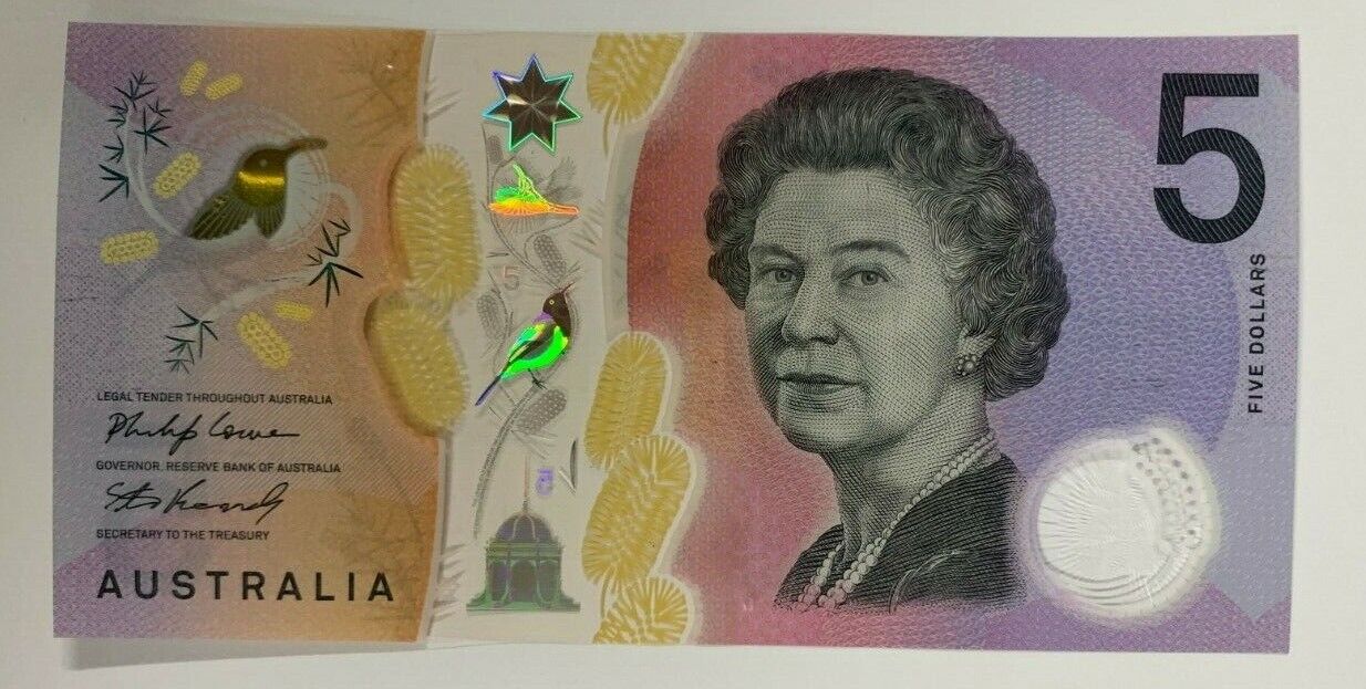 5 dollar note australia 2019 "333" Serial