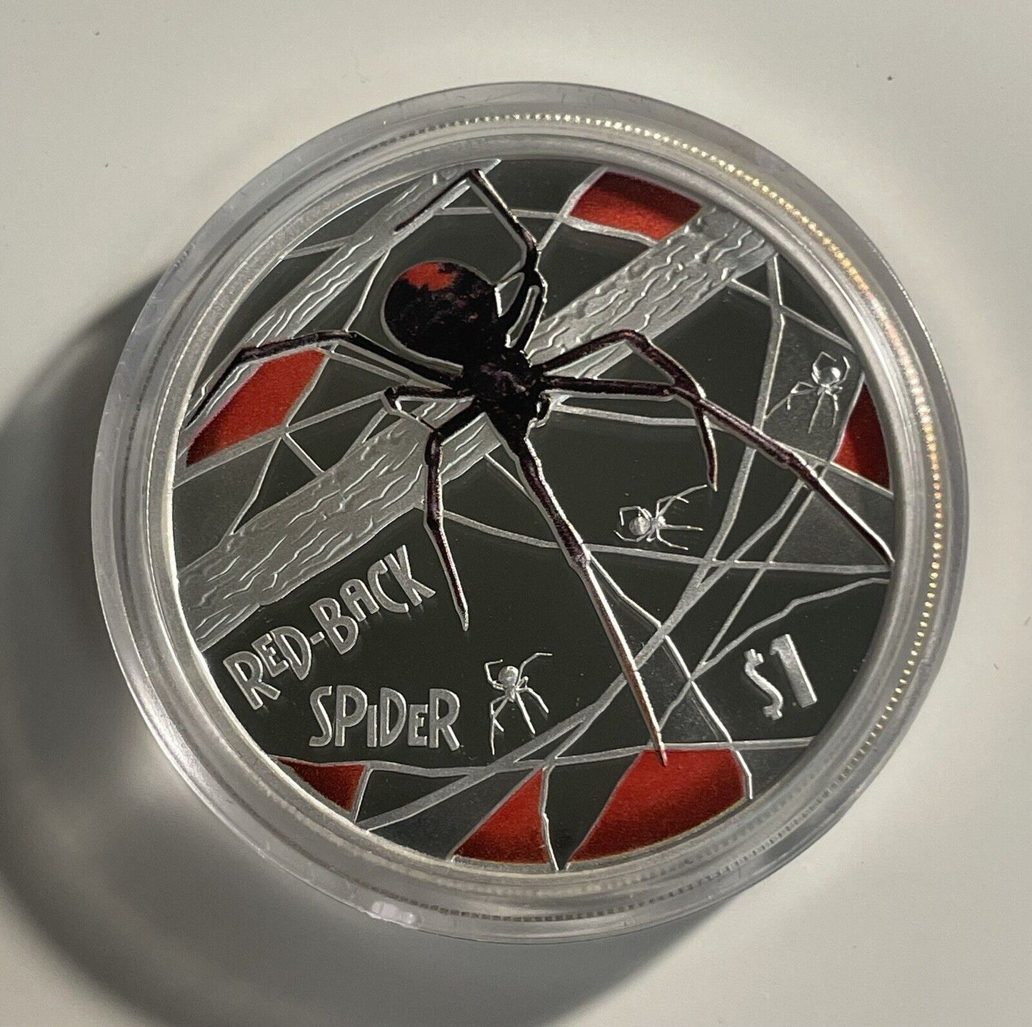 2006 Australian Red-Back Spider - DANGER - 1oz 999 Silver - Perth Mint - Tuvalu