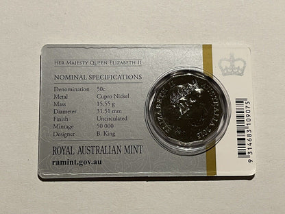 2015 Australia 50c UNC Carded Longest Reigning Commonwealth Monarch RAM Coin