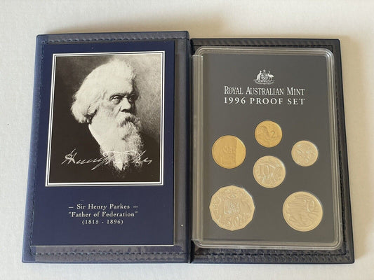 1996 Proof Coin Set Sir Henry Parkes Father of Federation Royal Australia Mint