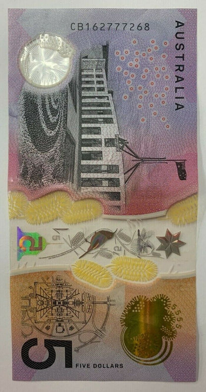 5 dollar note Australia 2016 RADAR "6277726"