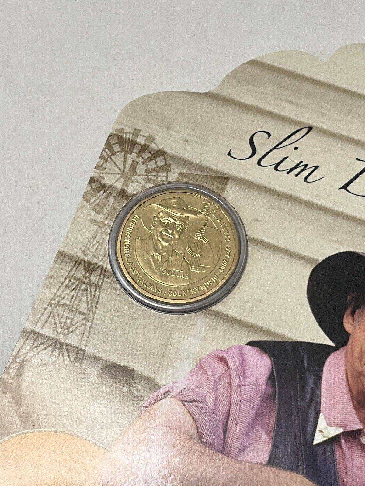 Royal Australian Mint Slim Dusty $1 coin Inspirational Australians 2013 release