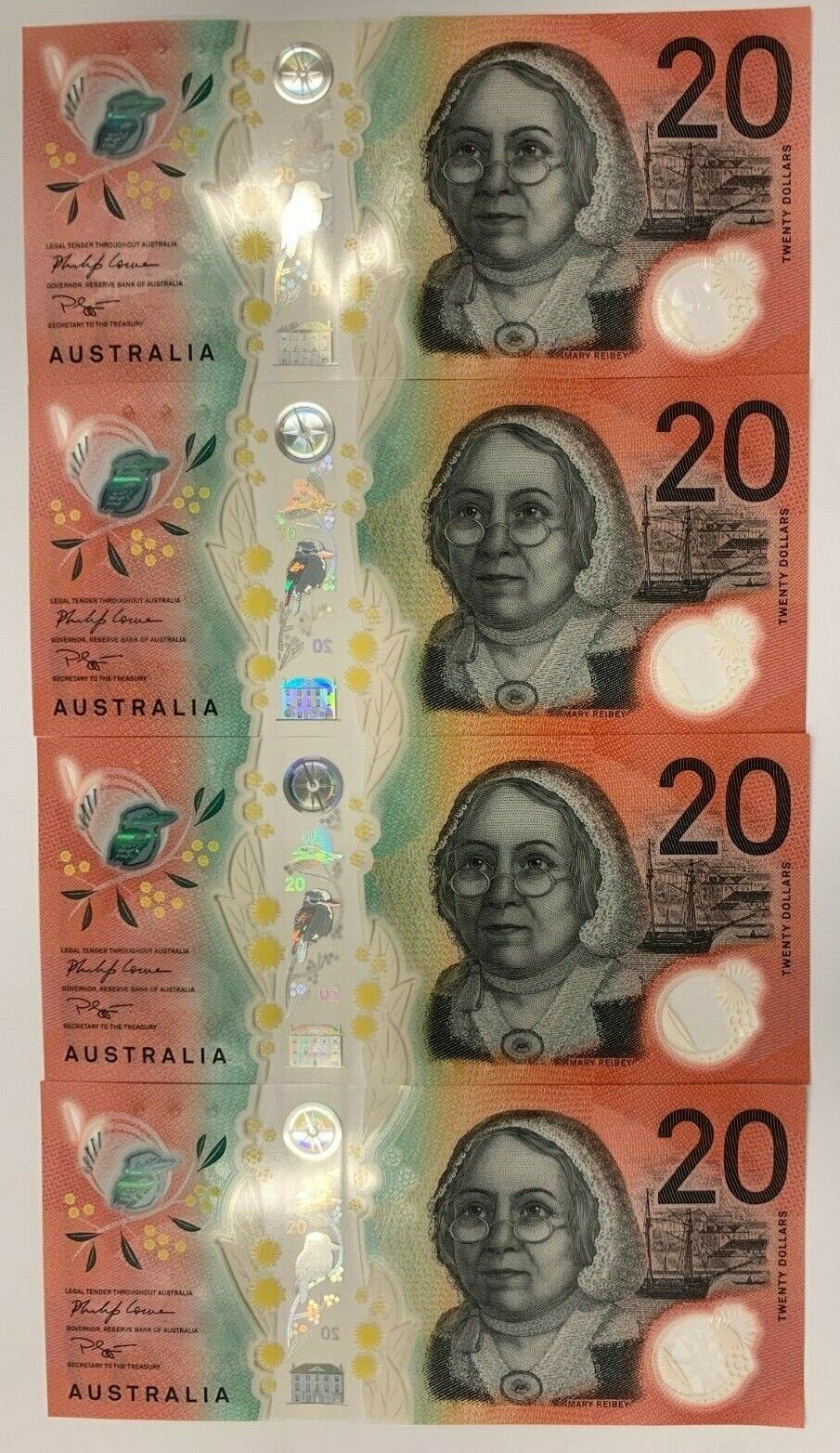 20 Dollar Note Australian 2019 Lowe/Gaetjens DG/DH Matching Pairs