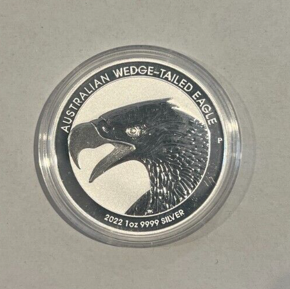 2022 1 oz 9999 silver coin australian wedge tail eagle 50,000 minted perth mint