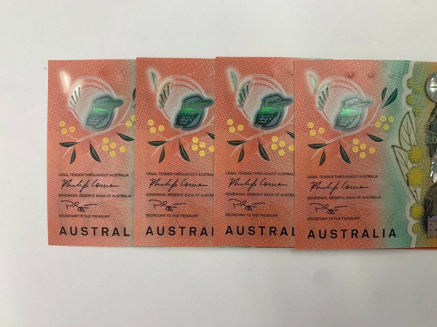 20 Dollar Note Australian 2019 Lowe/Gaetjens DG/DH Matching Pairs