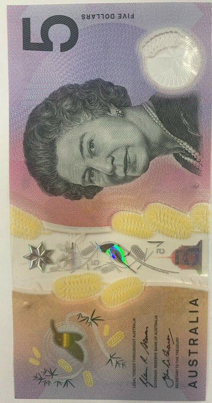 5 dollar note Australia 2016 RADAR "1633361"