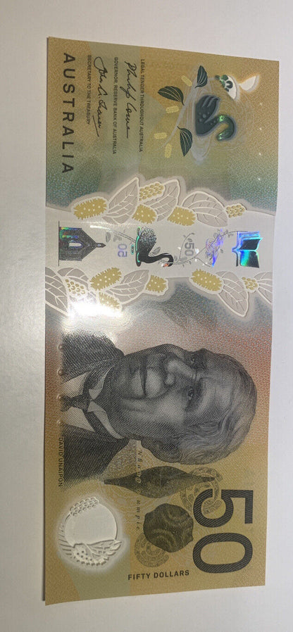 50 dollar note australia 2018 LOWE/FRASER AA Prefix