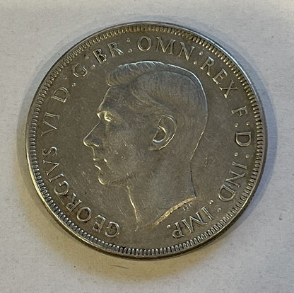 Genuine 1938 Australian Crown 5/- Five Shillings EF Details Large Coin