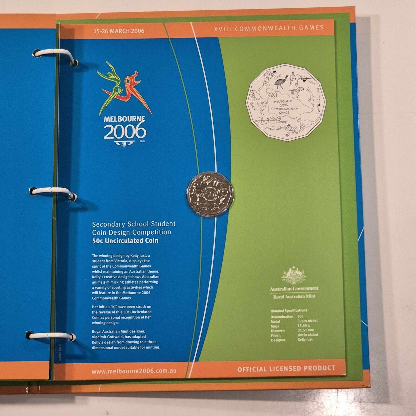 2006 Melbourne Uncirculated Coin Collection - XVIII Commonwealth Games - RAM