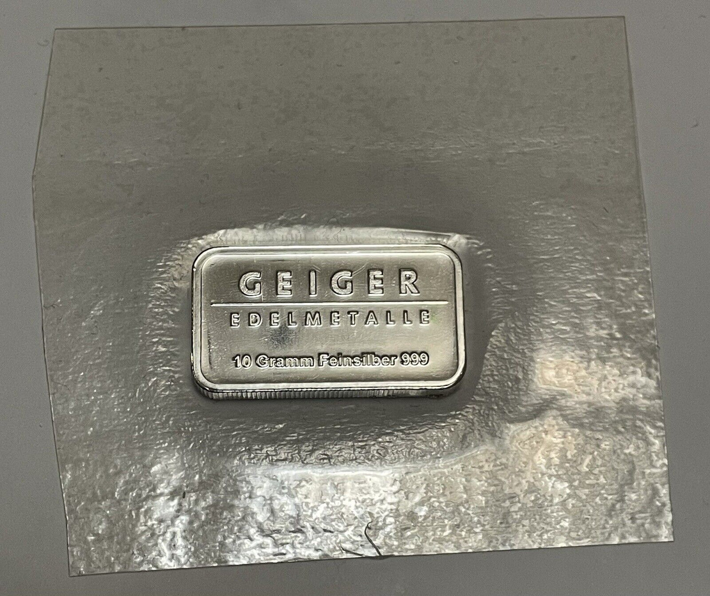 10 grams 999 Sealed Silver Bar- Geiger Edelmetalle Schloss Guldengozza Germany