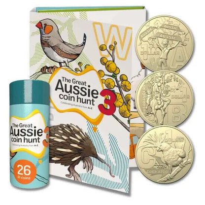 2022 $1 COIN CRUX SOUTHERN CROSS COLOURED COIN GREAT AUSSIE COIN HUNT 3-PLUS SET