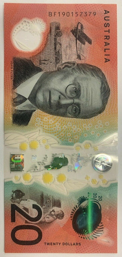 20 dollar note Australia 2019 LOWE/FRASER BF Serial