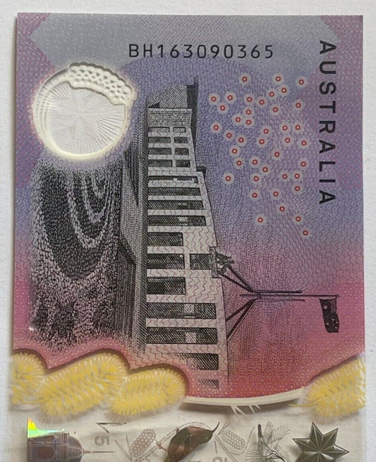 5 dollar note Australia 2016 "6309036" RADAR serial