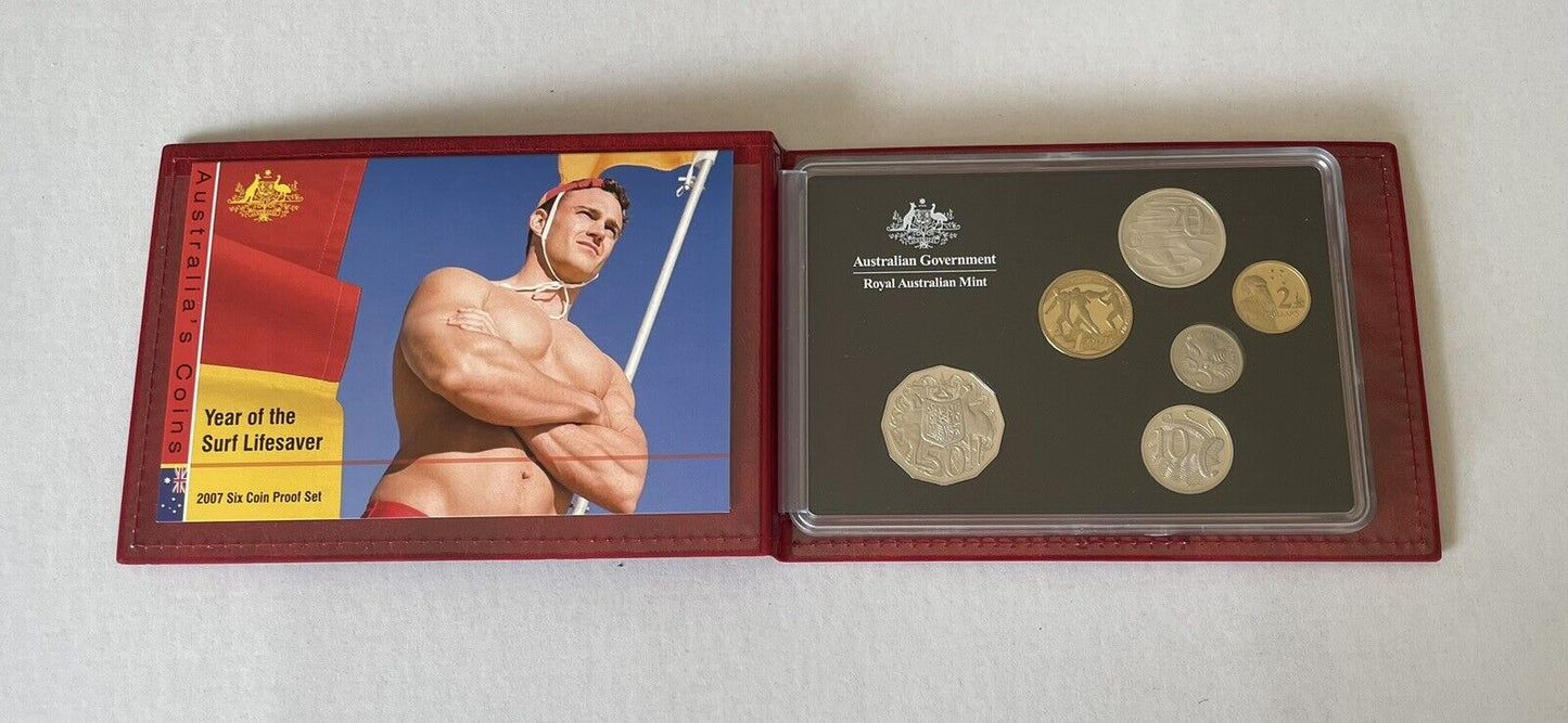 2007 -  6 Coin Proof Set with Unique $1  - RAM - Year of the Surf Lifesaver -