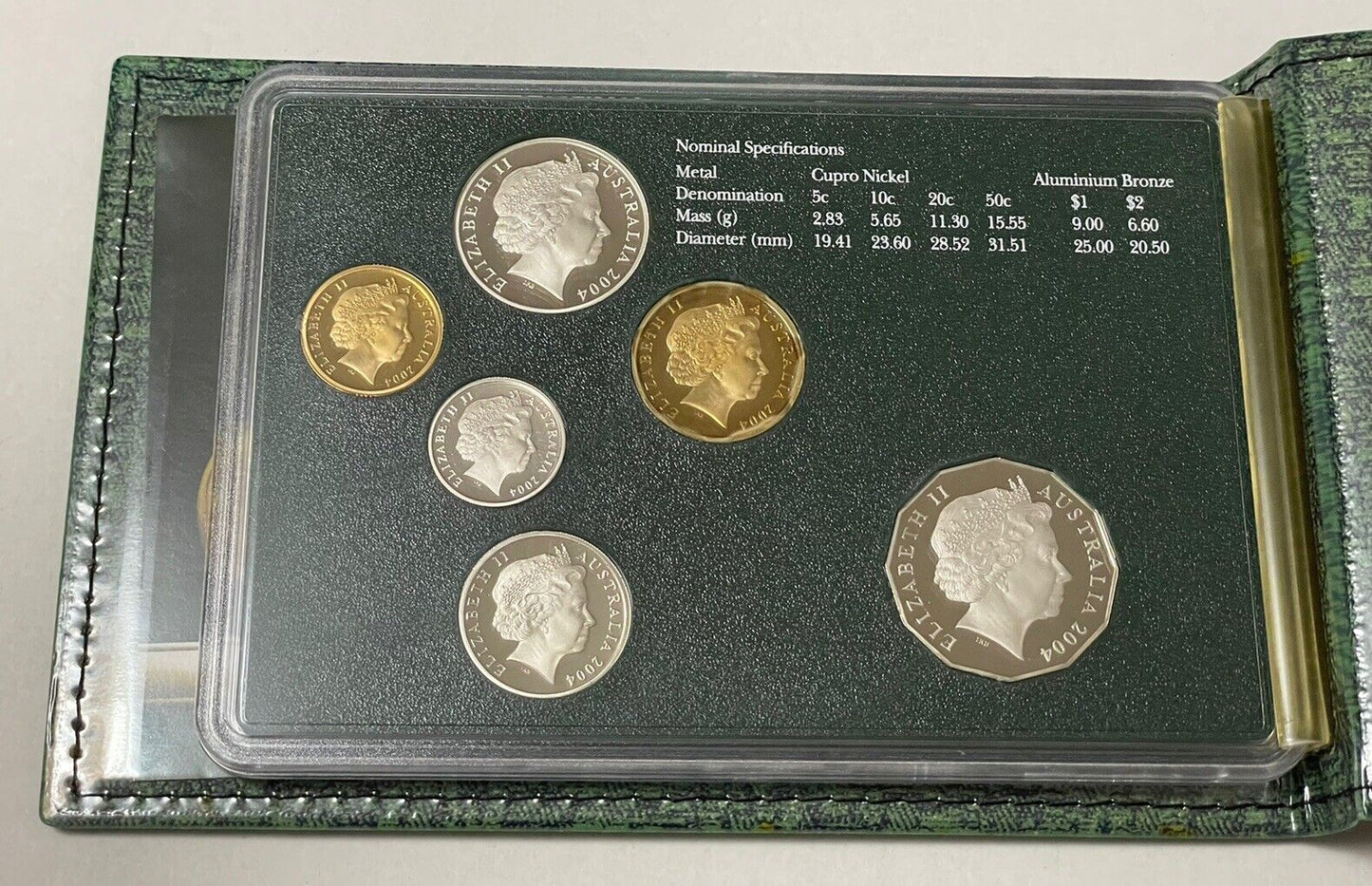 Australia 2004 Proof Six Coin Set With Holographic $1 One Dollar Coin RAM UNC