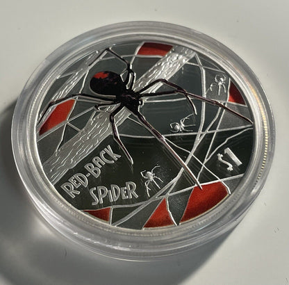 2006 Australian Red-Back Spider - DANGER - 1oz 999 Silver - Perth Mint - Tuvalu