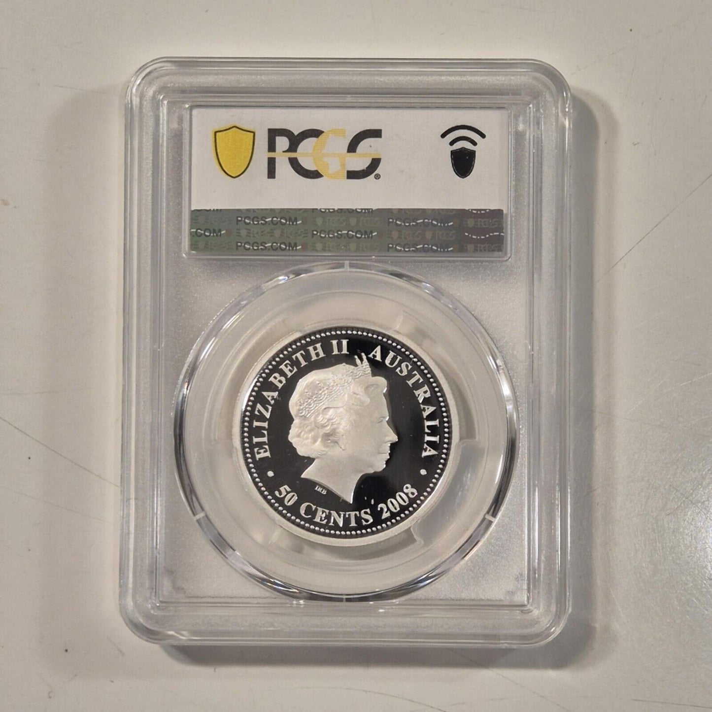 2008 Australia Tiger 50c Lunar Series I silver 1/2oz Proof PCGS PR69DCAM Coin