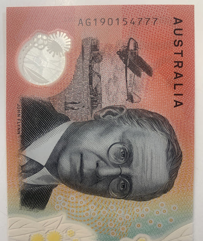 20 dollar note australia 2019 LOWE/FRASER Low Circulation “777” Serial