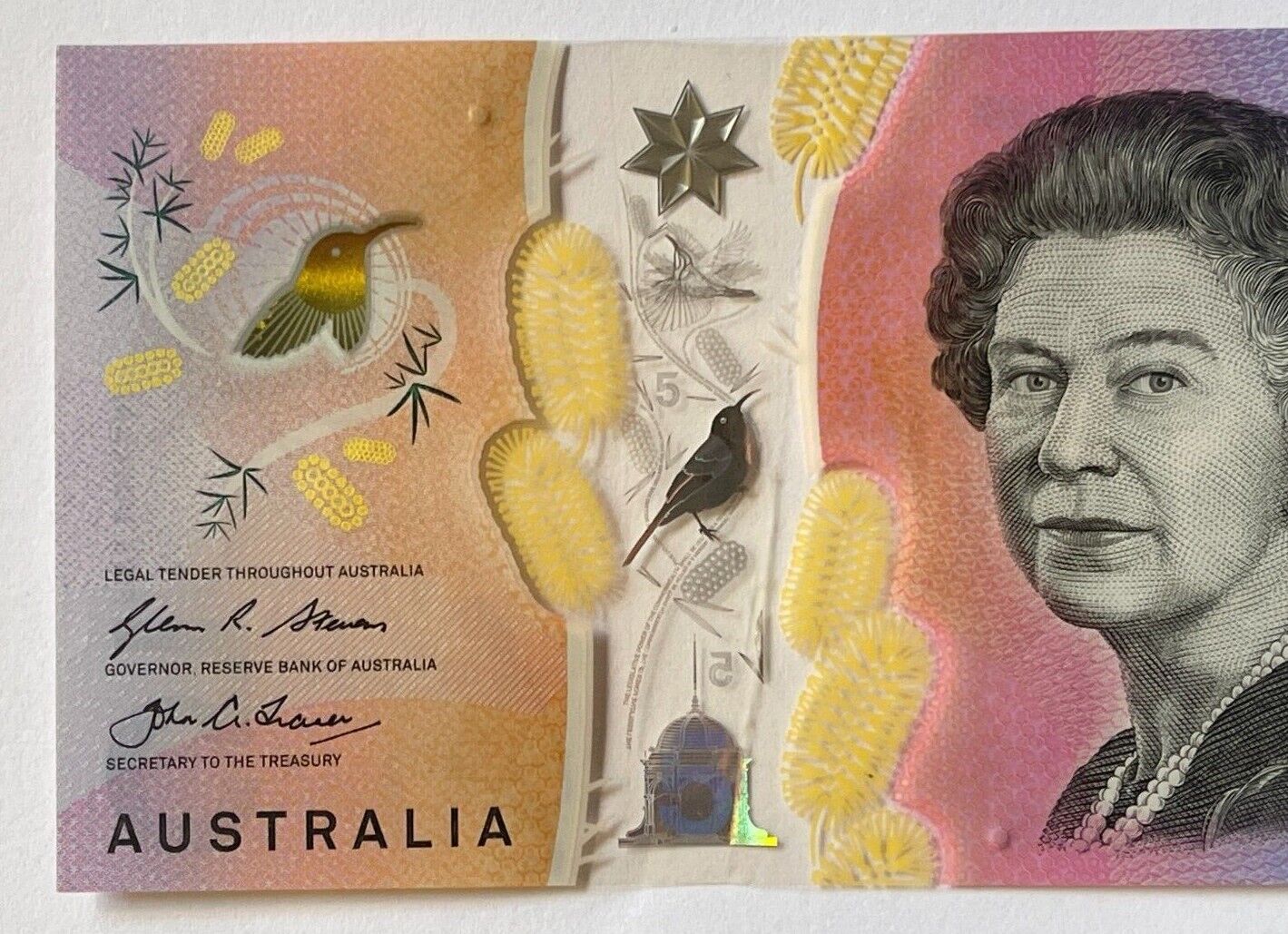 5 dollar note Australia 2016 "6309036" RADAR serial