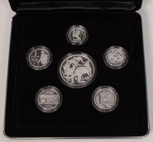 Australia 2004 Masterpieces in Silver - 38mm 20 Yrs of $1 Coin proof