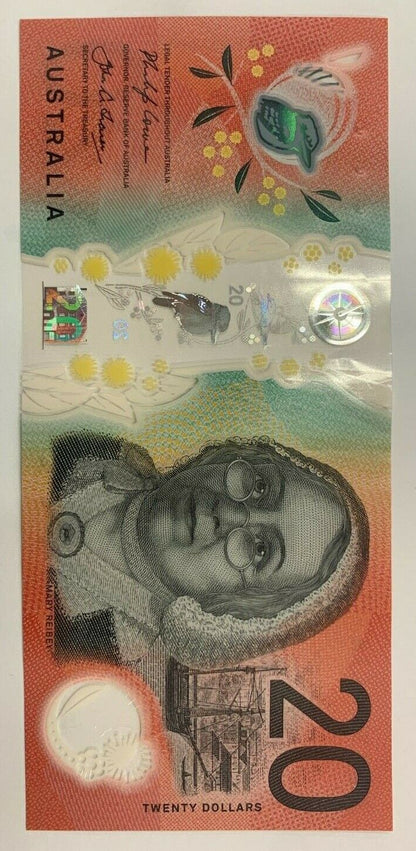 20 dollar note Australia 2019 LOWE/FRASER CG Serial