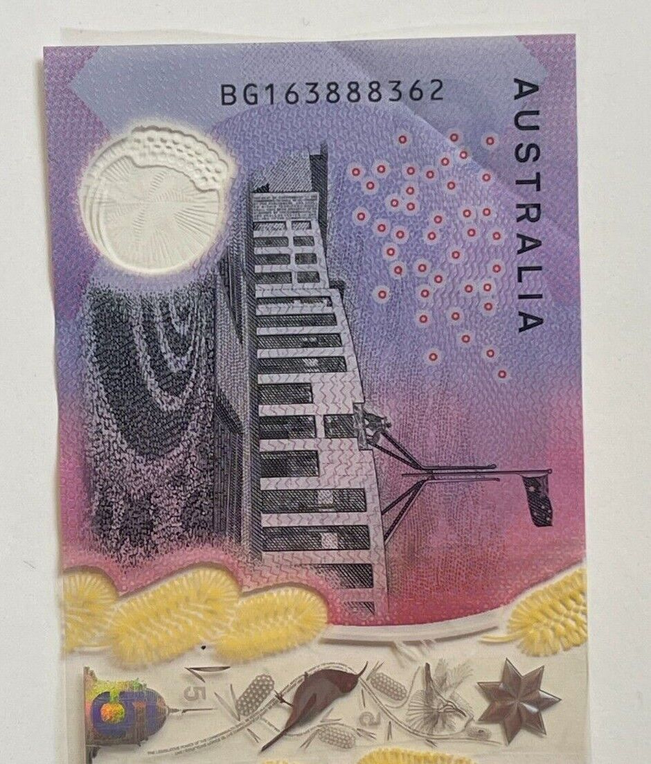 5 dollar note australia 2016 “6388836” Serial Number