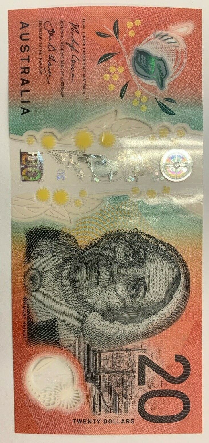 20 dollar note Australia 2019 LOWE/FRASER CB Serial