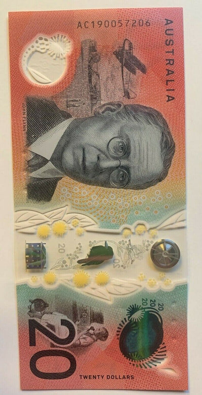 20 dollar note Australia 2019  LOWE/FRASER AC SERIAL