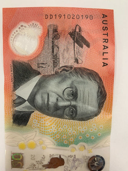 20 dollar note 2019 "9102091" 7 digit RADAR