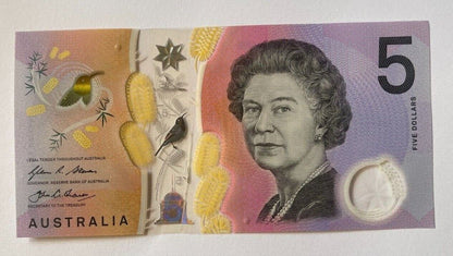 5 dollar note Australia 2016 "6309036" RADAR serial